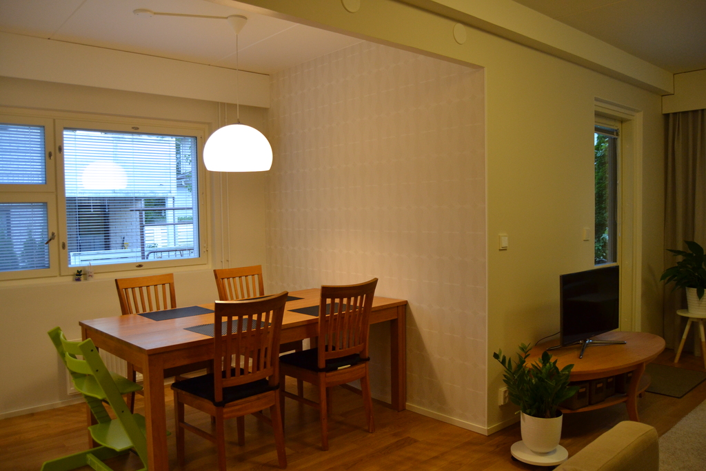 Open plan kitchen and living room
