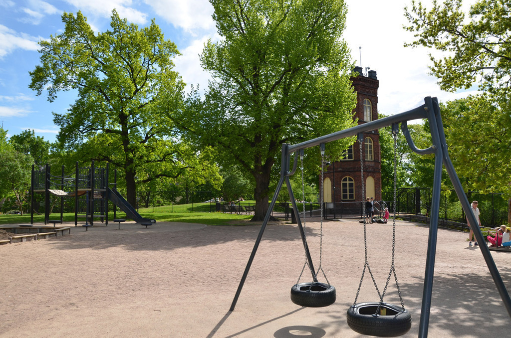 Our home park, upper playground.