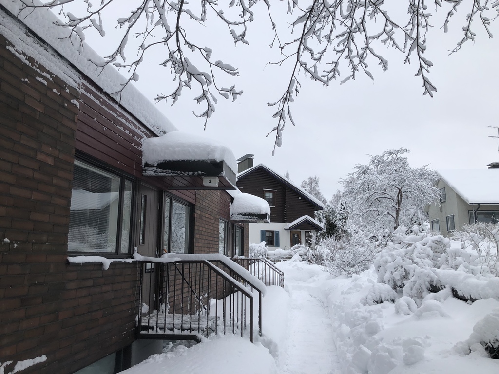 Our front door in the winter