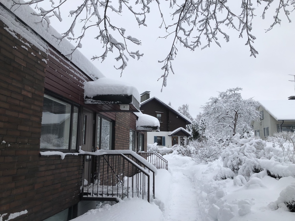 Our front door in the winter