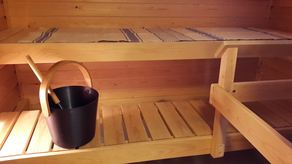 Small private sauna.