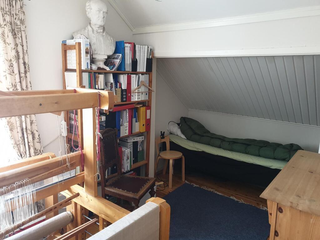 Small bedroom upstairs. Electronically adjustable bed.