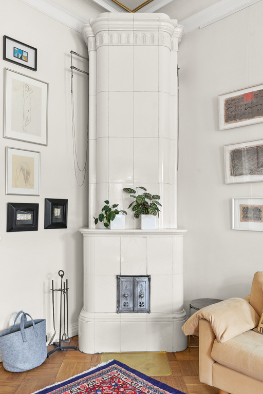 Living room fireplace