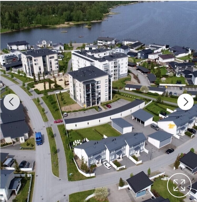 Our home marked with yellow