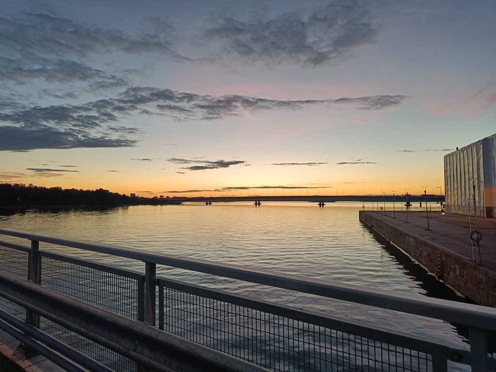 A view from the Lauttasaari bridge, downtown Helsinki