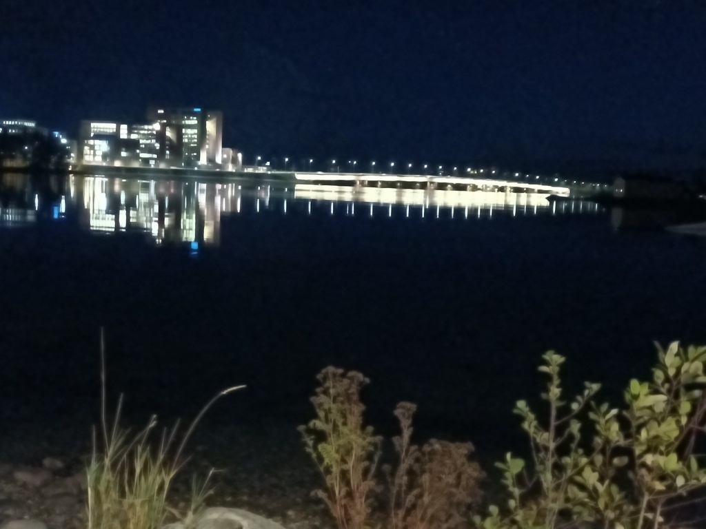 The Lauttasaari Bridge by night