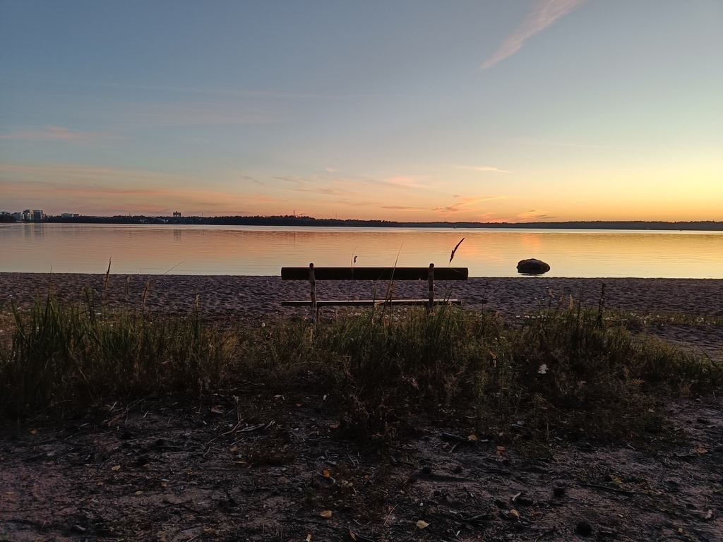 Torpanranta beach, 15 mins by bike from our home.