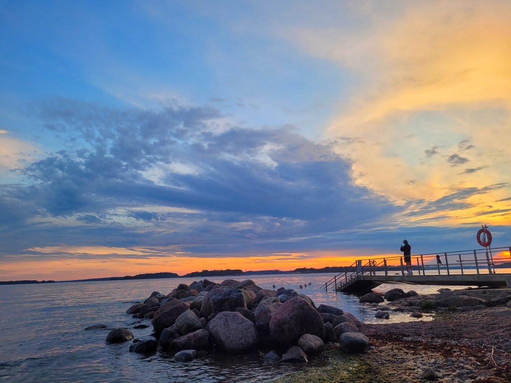 One of the public piers for swimming in this area.