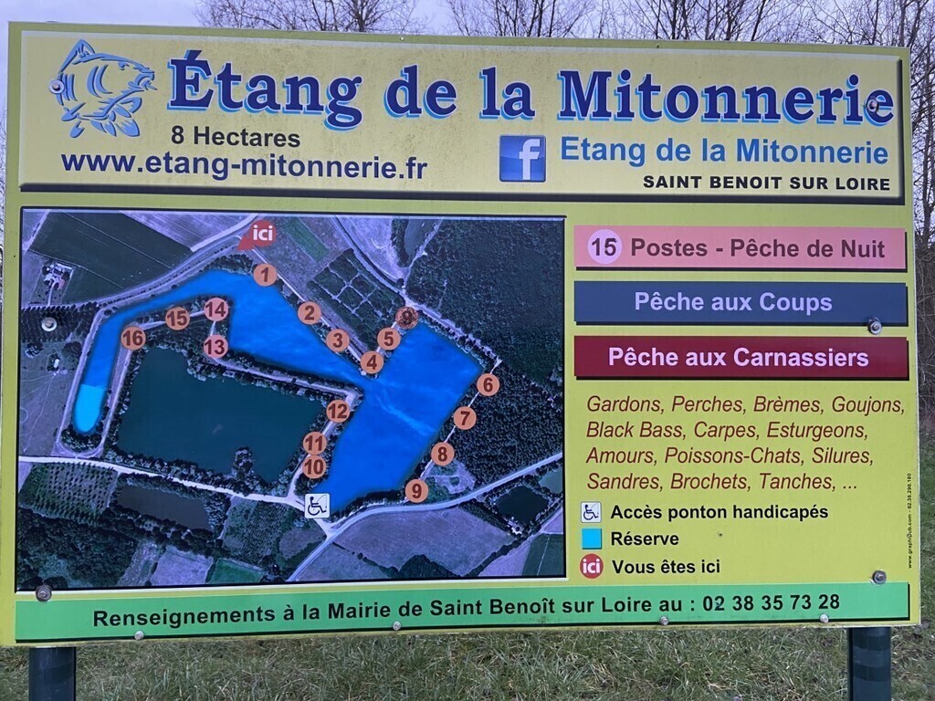 Loisir: pêche dans l'étang municipal /Leisure: fishing in the municipal pond / 