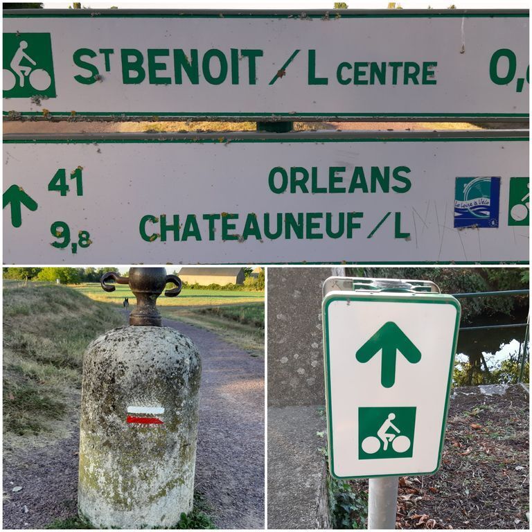Saint Benoît sur Loire : sur le trajet de La Loire à vélo et du GR3/ On the route of the Loire by bike and the GR3