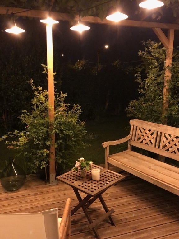 Side Way terrace by night