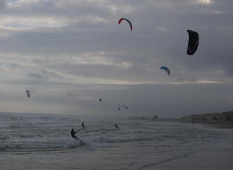 kite surf on the beach