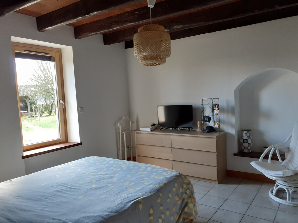 The bedroom on the ground floor