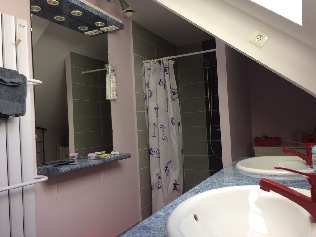 The shower room upstairs