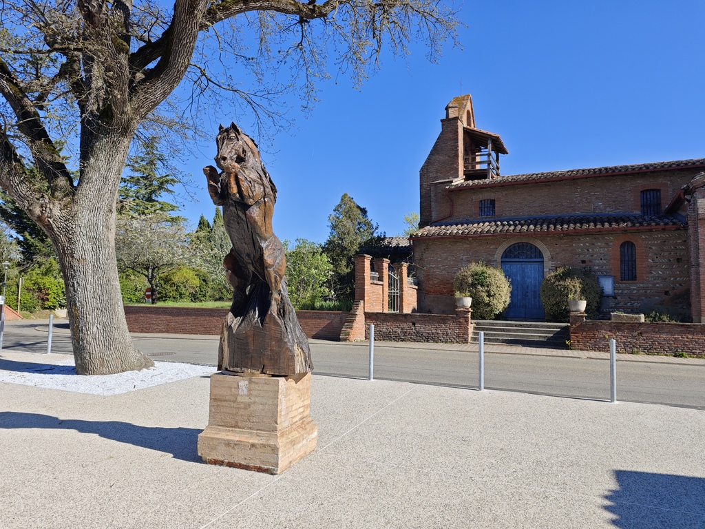 The horse Persik is the village totem.