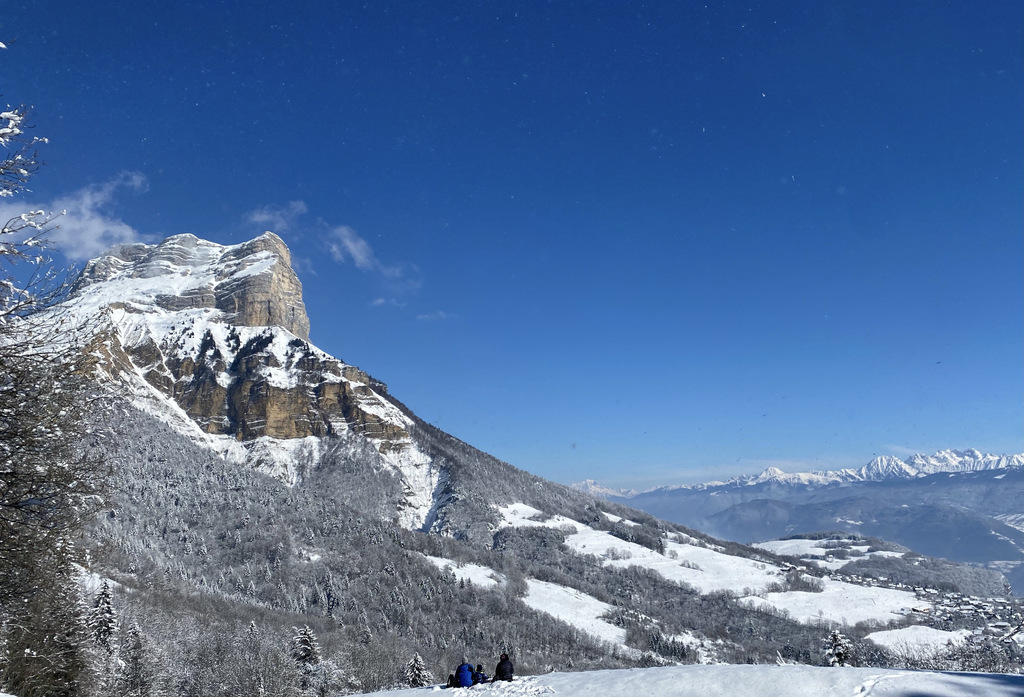 The "dent de Crolles" in winter, 20mn by car and an hour of hiking (in summer).