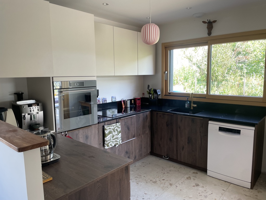 the kitchen