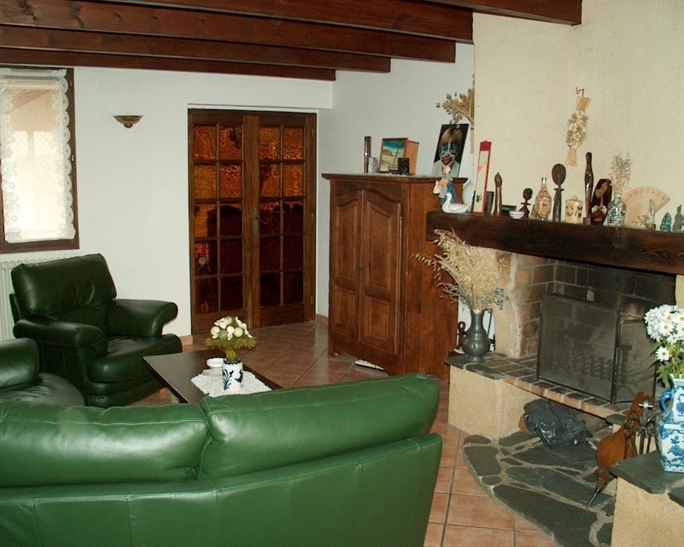 Our living room with the fireplace
