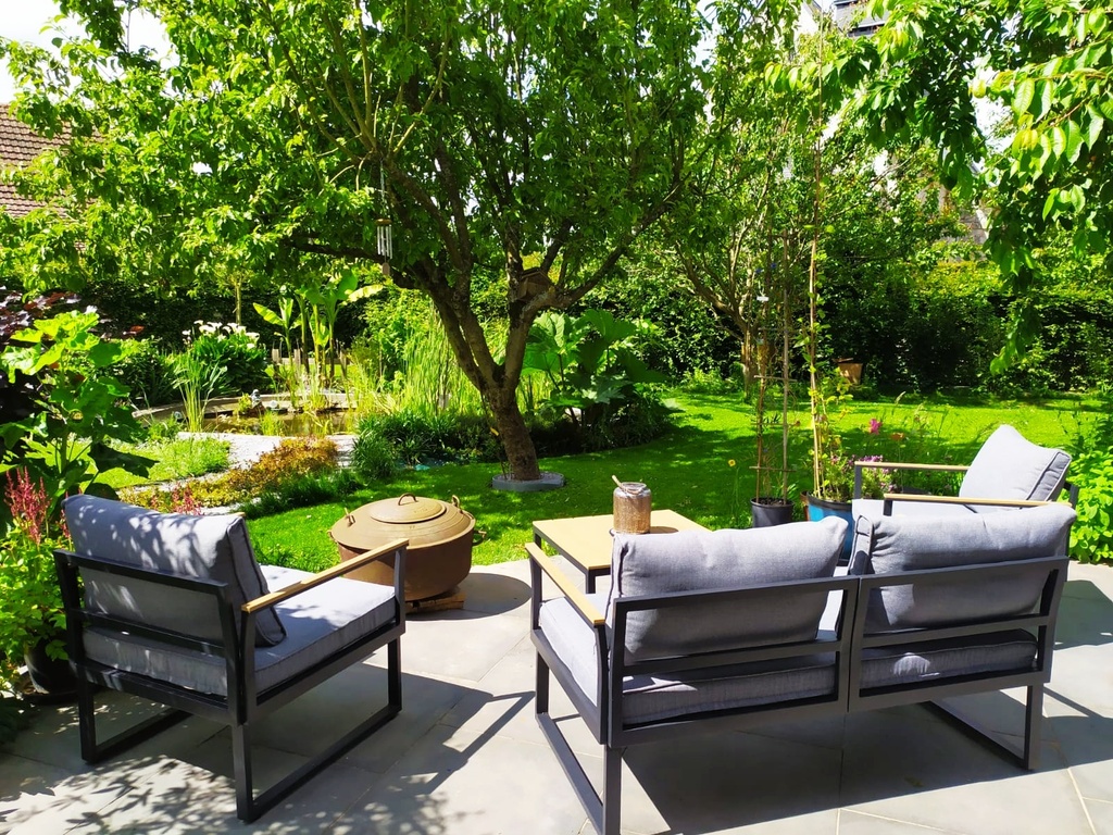 pond view from the terrace