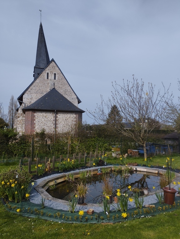 Pond and Church