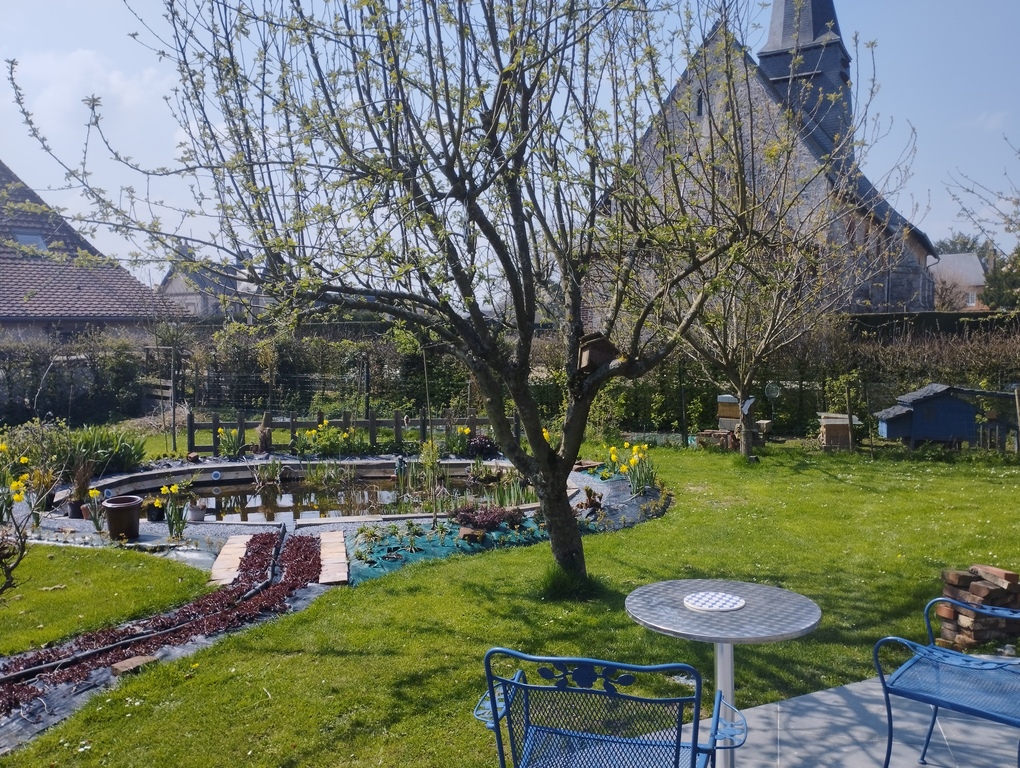 Pond and Church from the terrace