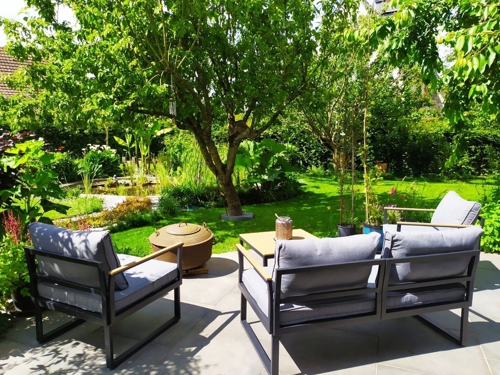 pond view from the terrace