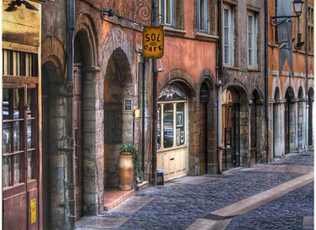 Typical street in Lyon