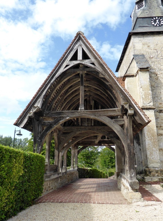 Porche (XVI°) de l'église de Rocques (porch of the church Saint-Ouen in Rocques)