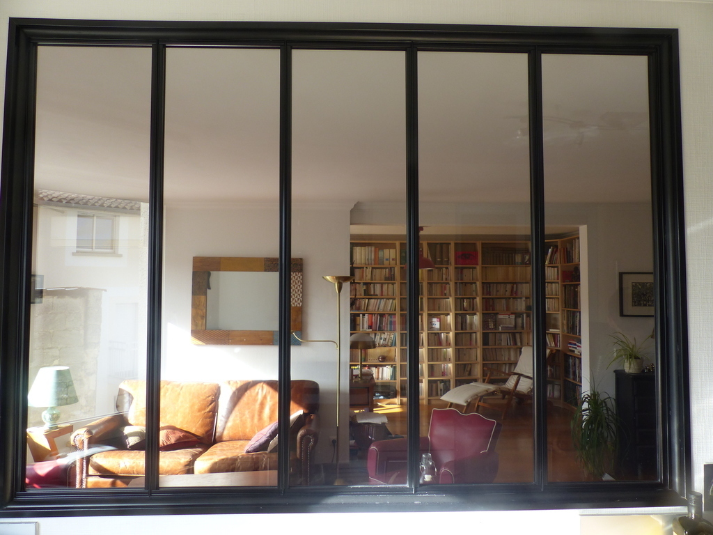 view from the kitchen to the living room