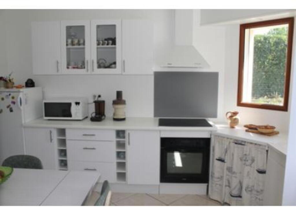 The kitchen. All is very practical. All necessary is there to do good meals....