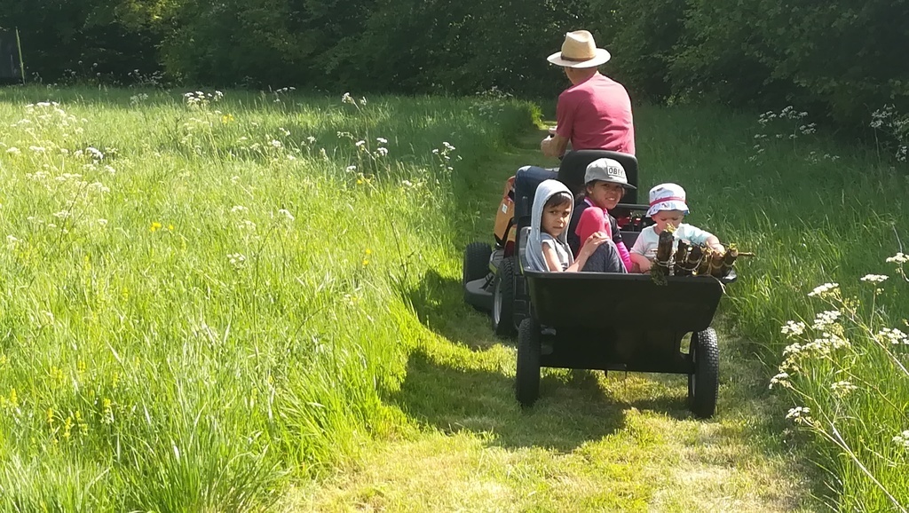 Our new tractor, a pleasure for our grand children 