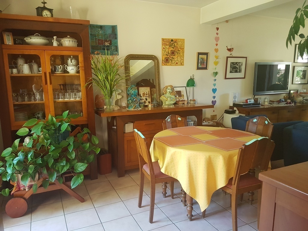 The dining room from the kitchen.