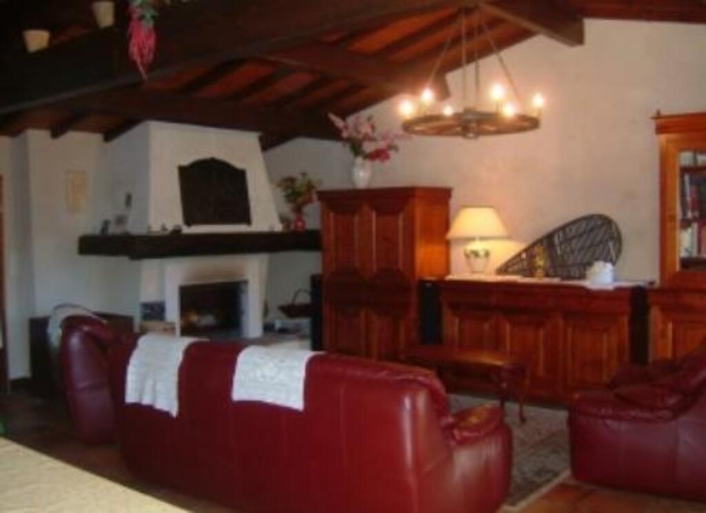 Our dining room with fireplace
