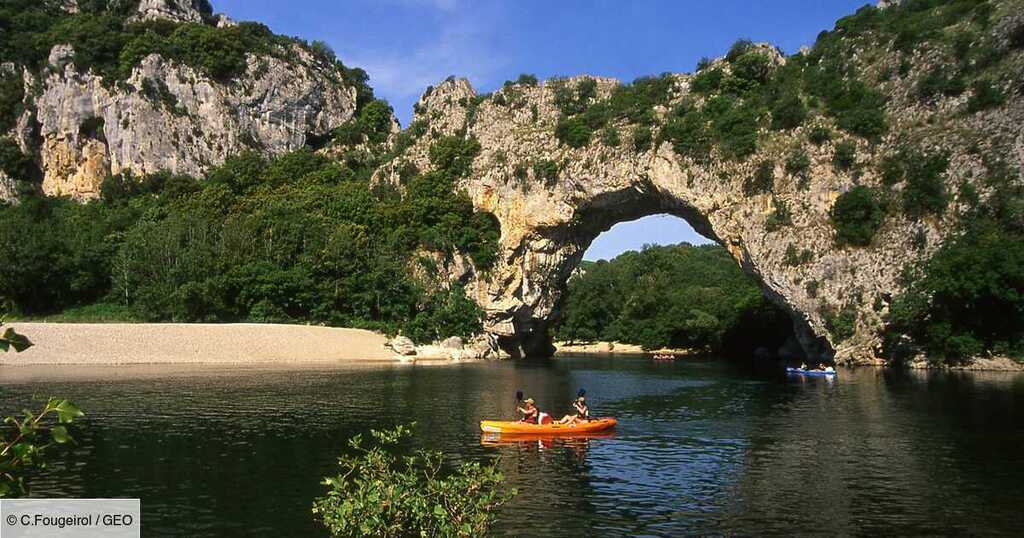 Canoeing on the Ardèche river