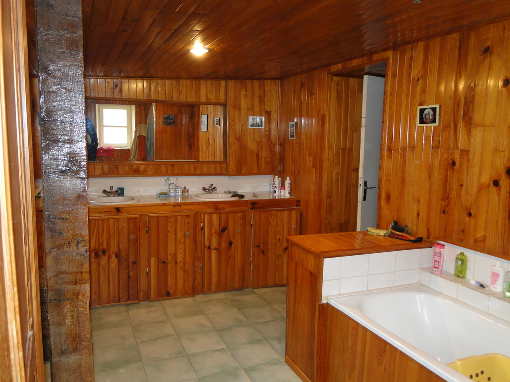 the bathroom