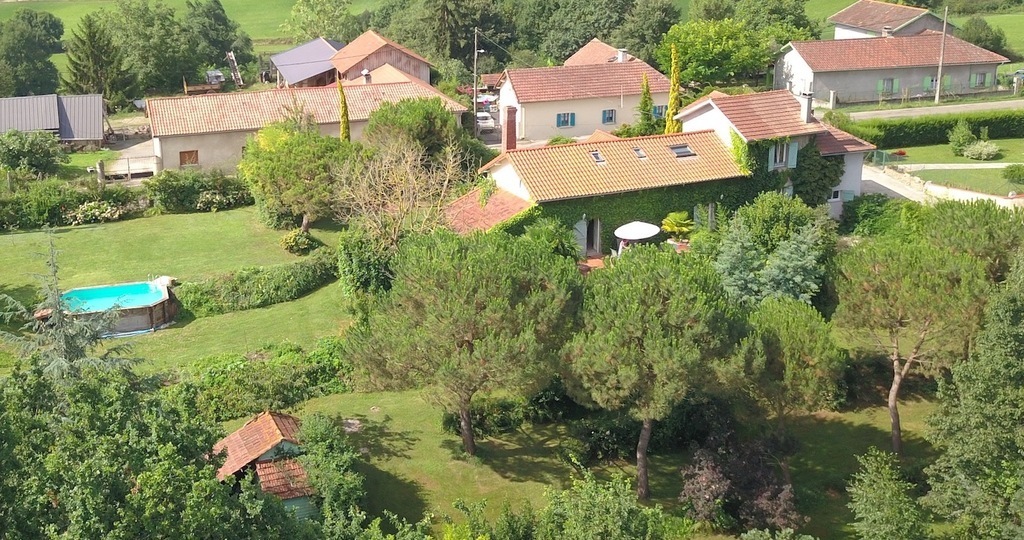 Our house and garden, from above