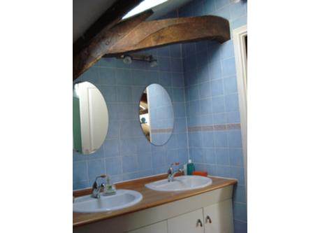 the upstairs bathroom