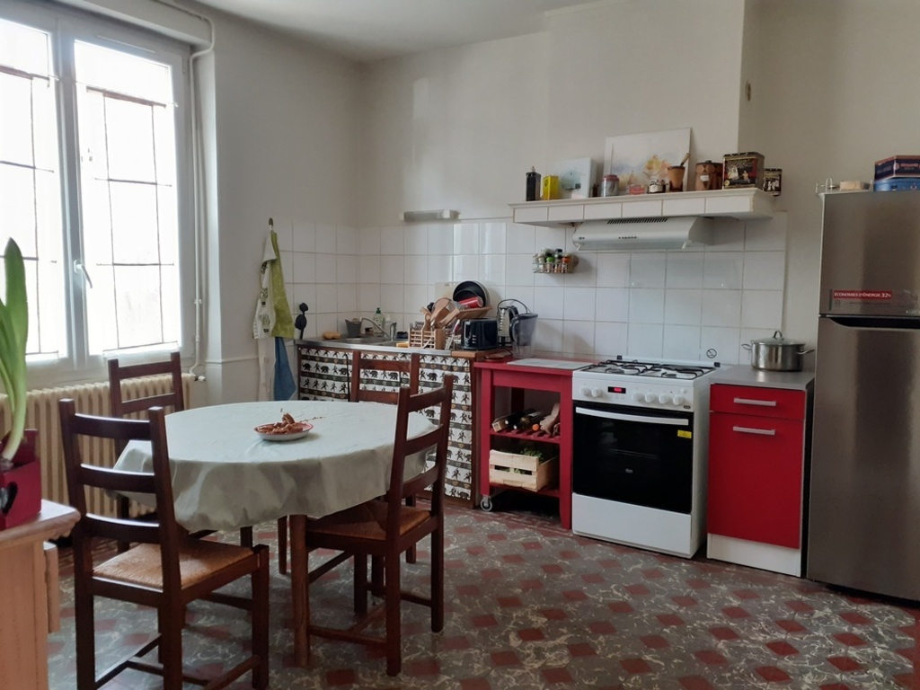 the kitchen