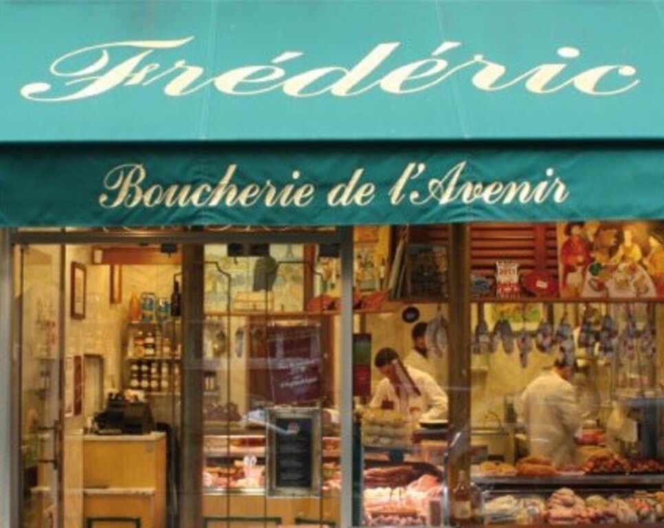 One of Rue du Rendez Vous' butchers