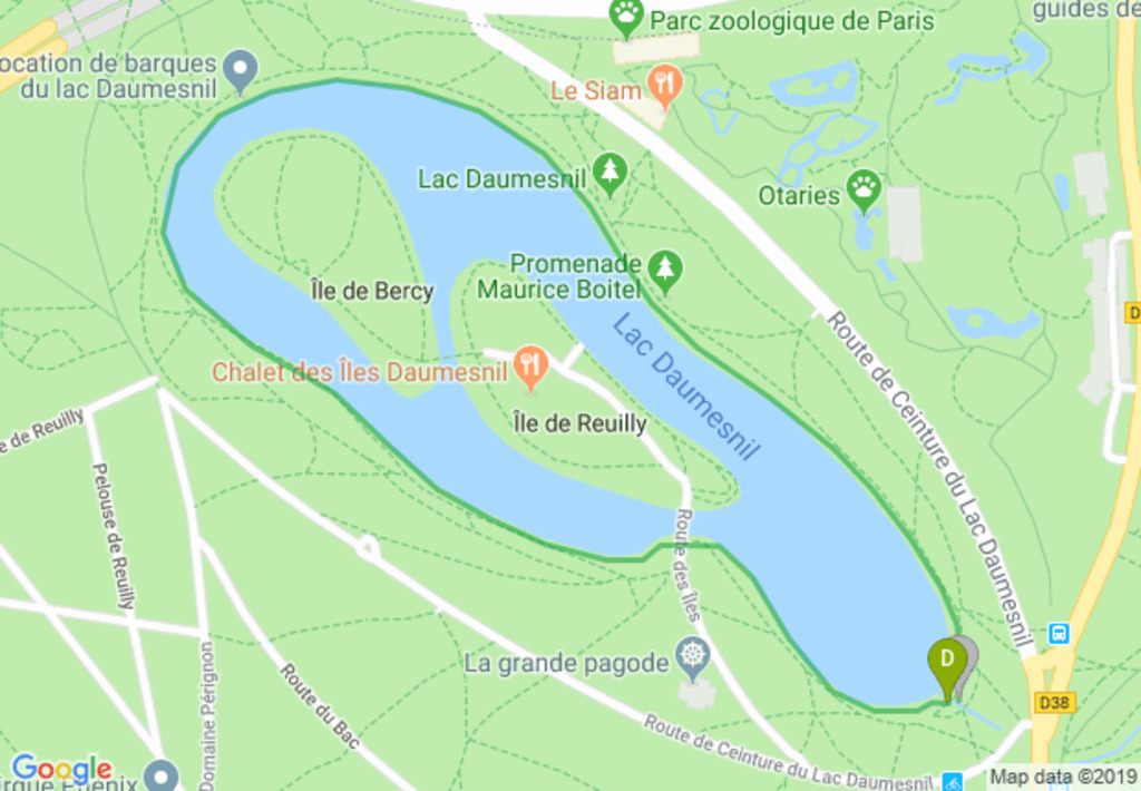 Daumesnil lake, 2 stops away