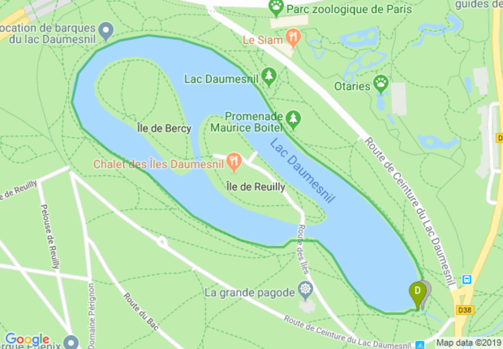 Daumesnil lake, 2 stops away