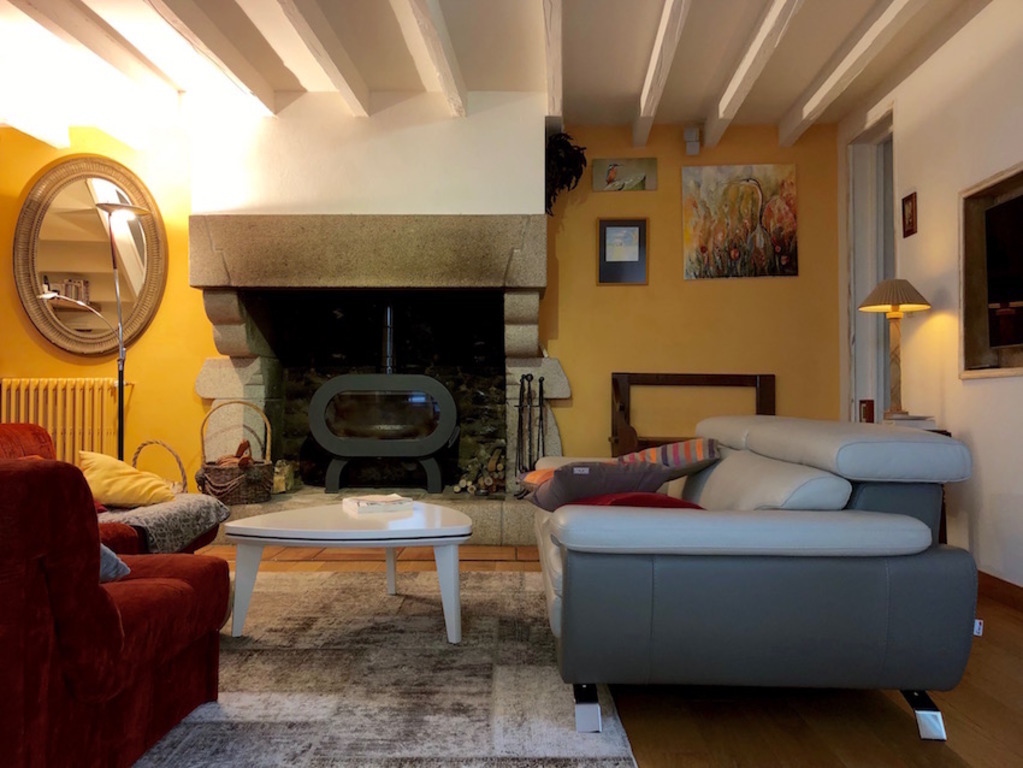 Fireplace in the living room