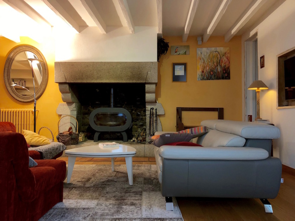 Fireplace in the living room