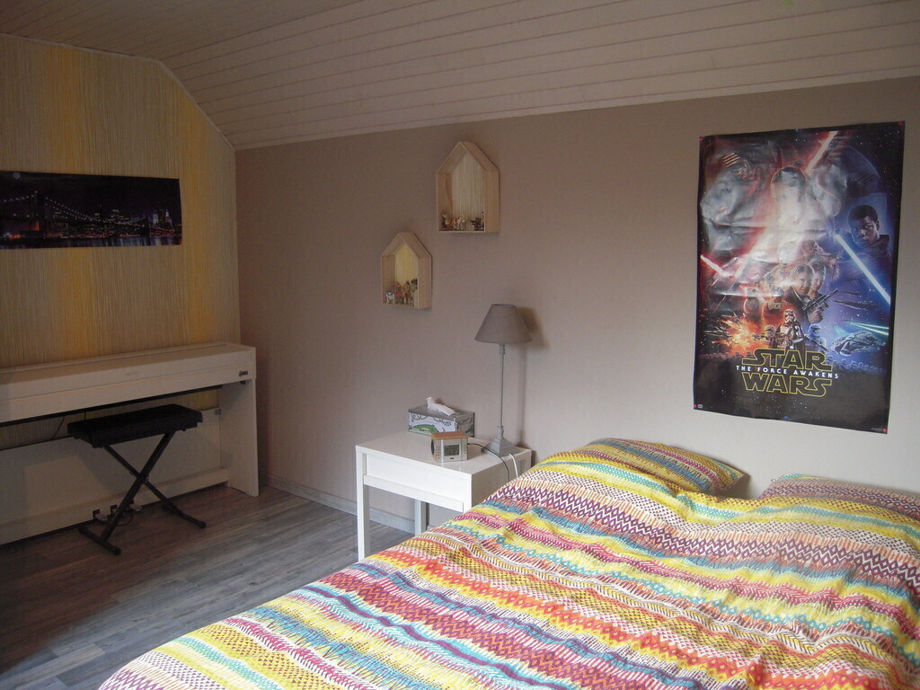 Léo-Paul's room with his piano