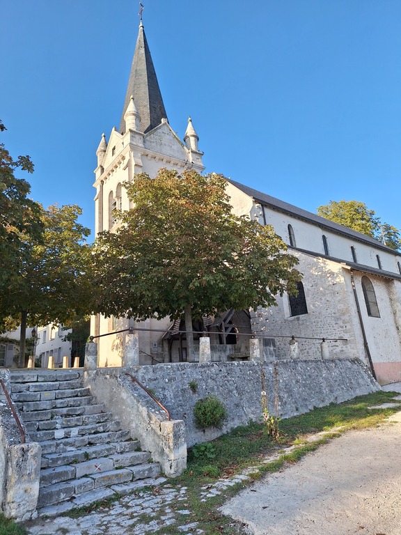 Church and square of La Chapelle, near our flat