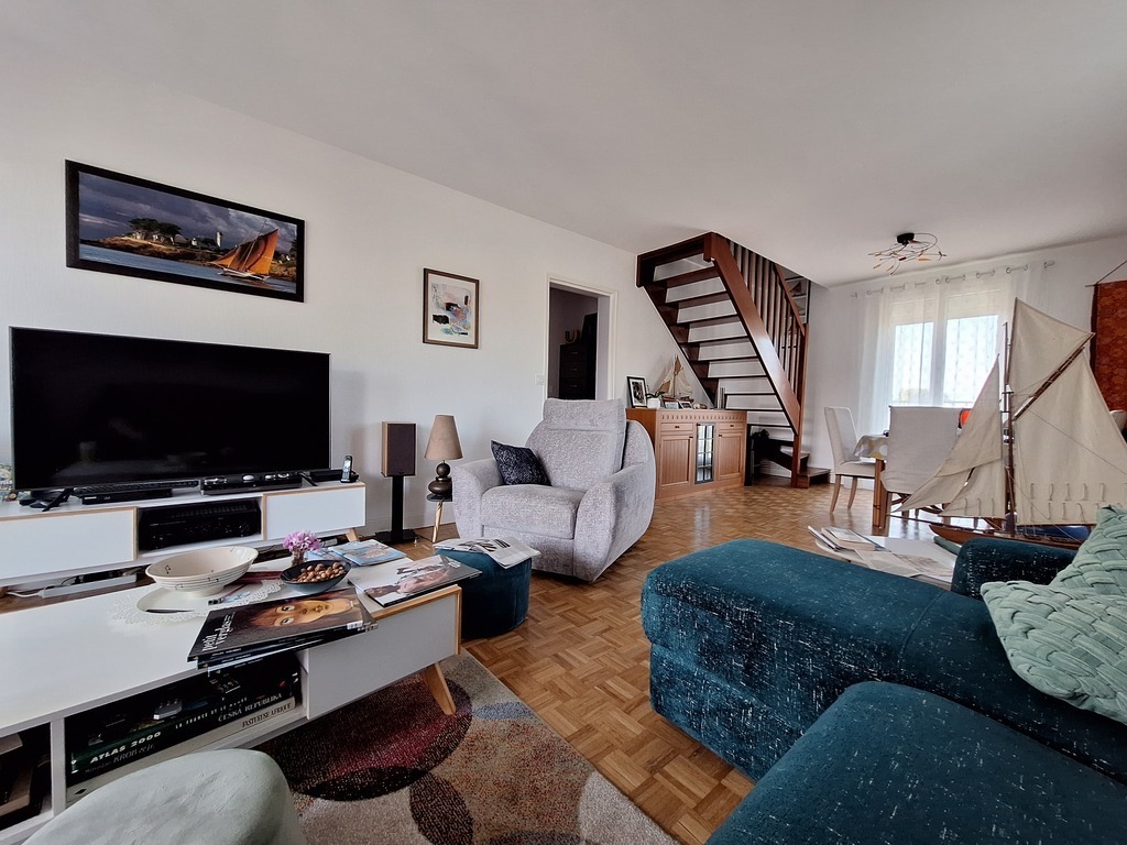 Living room and dining room