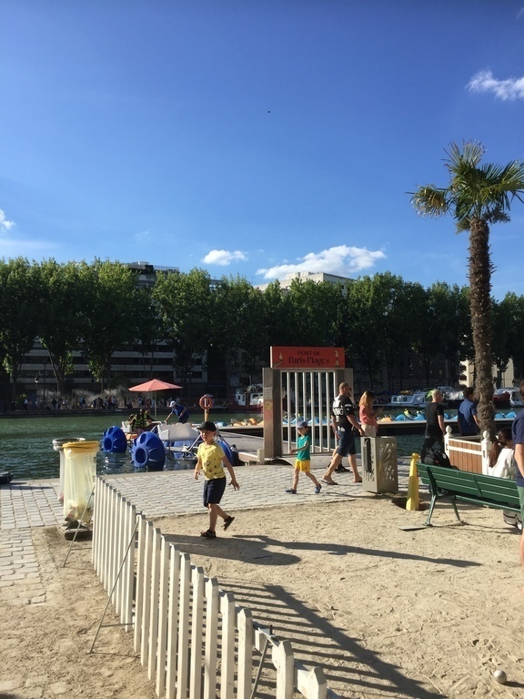The Bassin of La Villette (Paris beach) ;a nice walk along the Canal