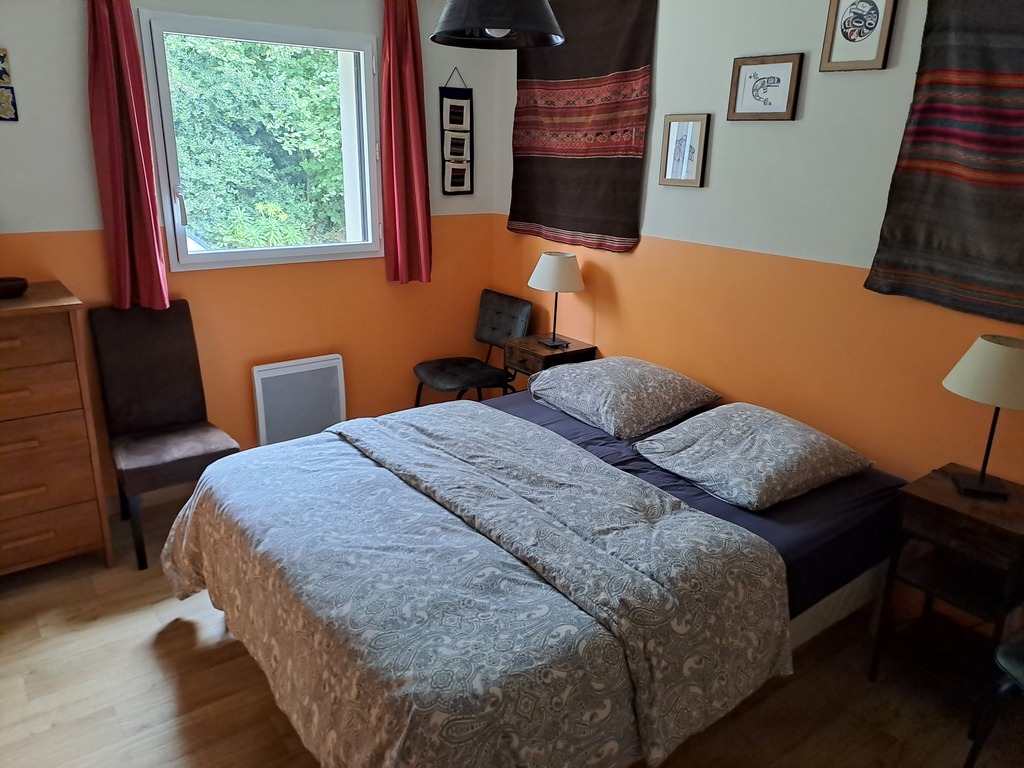 The bedroom downstairs