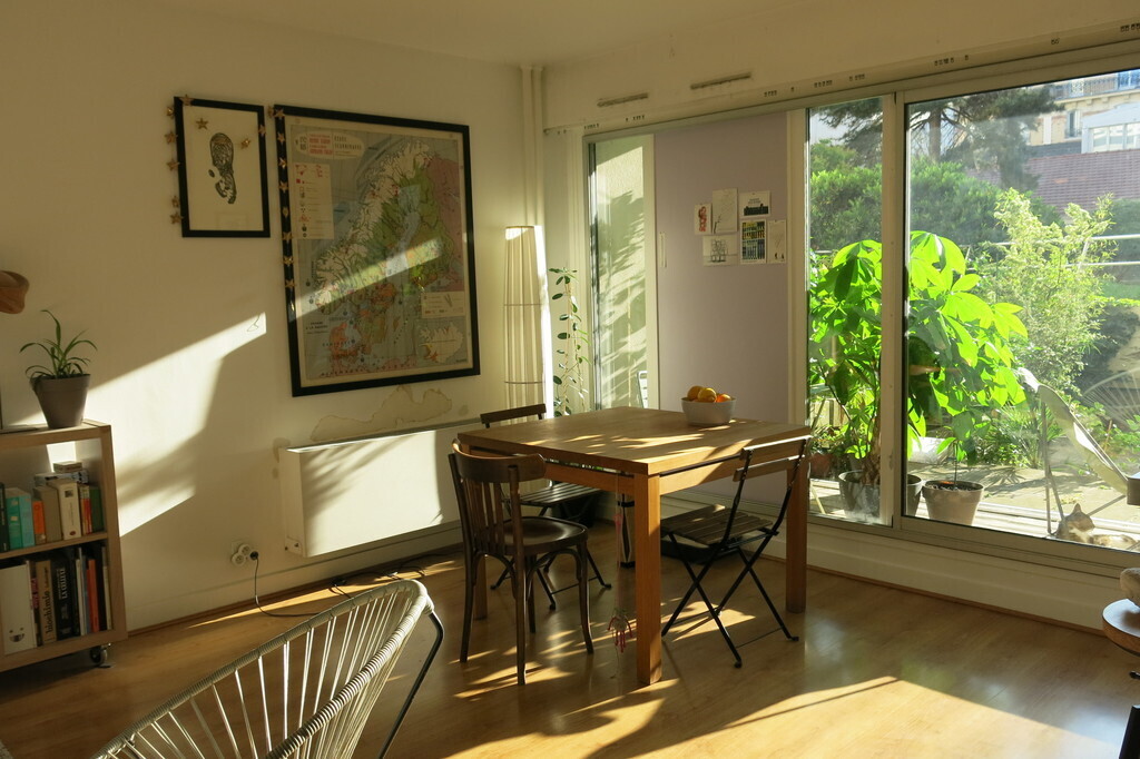 the living room on the morning