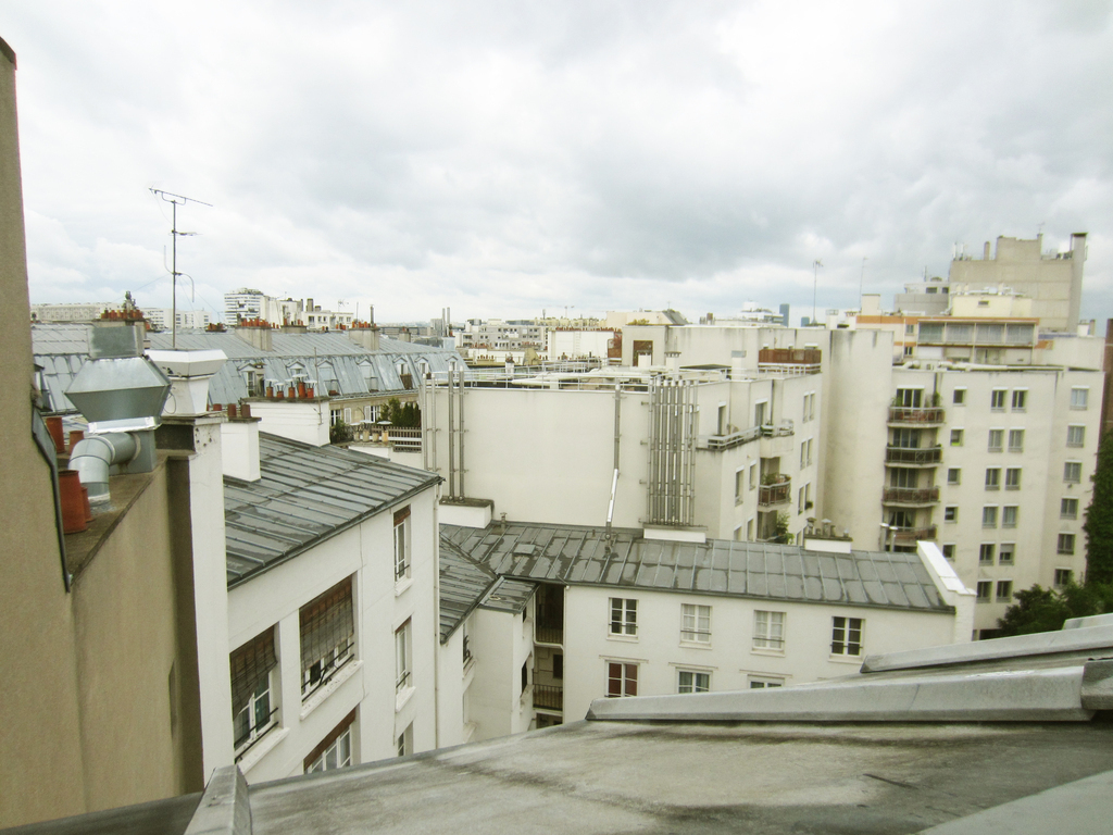 view from children bedroom - overlooking on the Paris roofs and Montparnasse tower